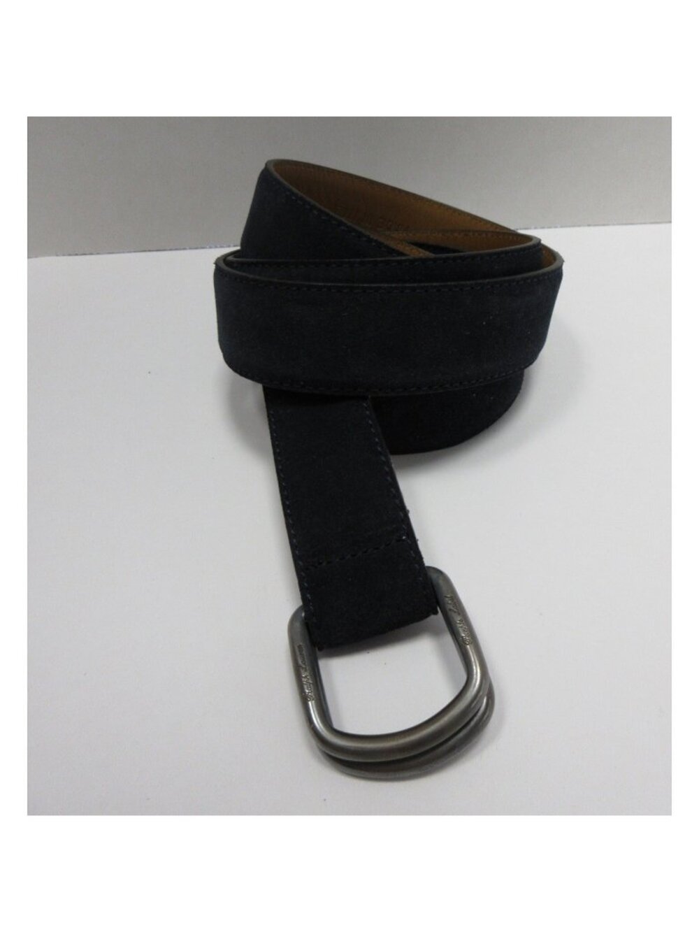Ralph Lauren Purple Label Belt XL Suede Genuine Leather Double D Ring